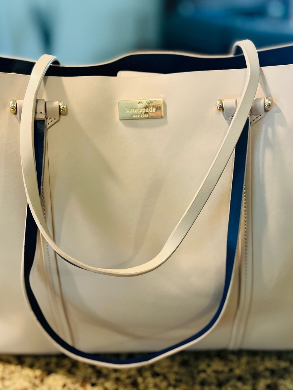 kate spade Beige Leather Shoulder Tote